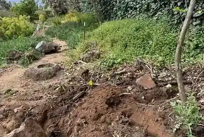 Driveway prepared before concrete installation