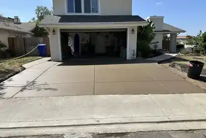 Completed concrete driveway by SoCal Driveway Pros