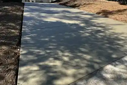 Long residential concrete driveway project