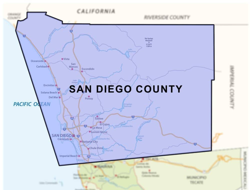 San Diego Service Area Map